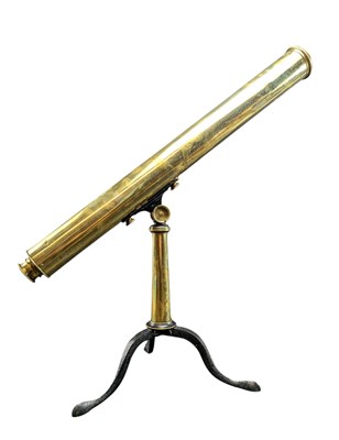 Lot 286 - 19TH CENTURY VICTORIAN CENTURY BRASS TELESCOPE BY BROADHURST