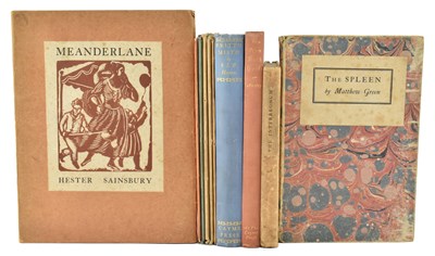 Lot 139 - CAYME PRESS. TEN PRIVATE PRESS WORKS PRINTED BY PHILIP SAINSBURY