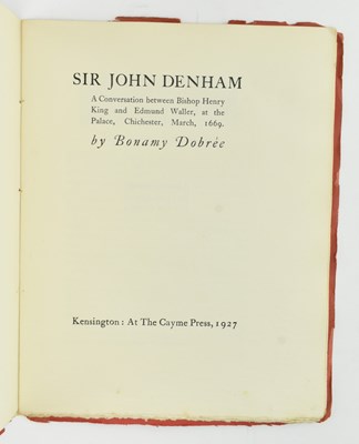 Lot 139 - CAYME PRESS. TEN PRIVATE PRESS WORKS PRINTED BY PHILIP SAINSBURY