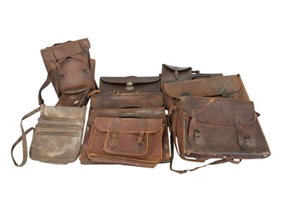 Lot 350 - COLLECTION OF VINTAGE BROWN LEATHER SATCHELS