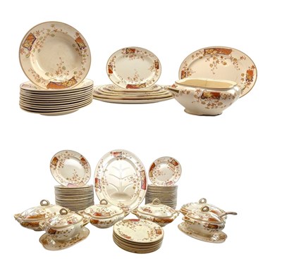 Lot 46 - THOMAS FURNIVAL & SONS - EXTENSIVE 19TH CENTURY HAND PAINTED SULTAN DINNER SERVICE