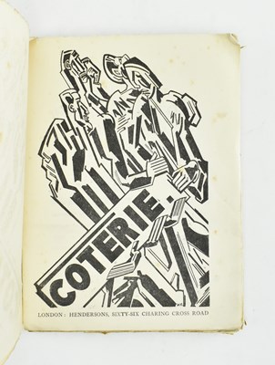 Lot 138 - 1919 COTERIE NO. 3 POST-WAR ART QUARTERLY JOURNAL