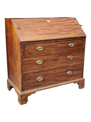 Lot 1043 - GEORGE III 19TH CENTURY LARGE MAHOGANY BUREAU DESK