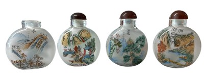 Lot 64 - COLLECTION OF 20TH CENTURY CHINESE REVERSE PAINTED GLASS SNUFF BOTTLES