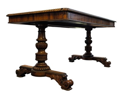Lot 266 - REGENCY EARLY 19TH CENTURY ROSEWOOD LIBRARY DESK TABLE