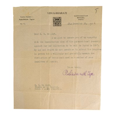 Lot 217 - POLYMATH - RABINDRATH TAGORE (D.1941) - TLS