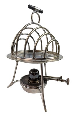 Lot 5 - ASPREY OF LONDON - CIRCA 1900 SILVER PLATED HEATED TOAST RACK