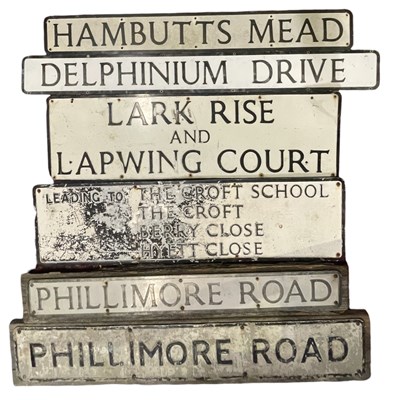 Lot 163 - SELECTION OF SIX ALUMINIUM ROAD SIGNS