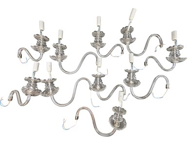 Lot 458 - CONTEMPORARY BOHEMAIN-STYLE TEN-ARM CUT GLASS CHANDELIER