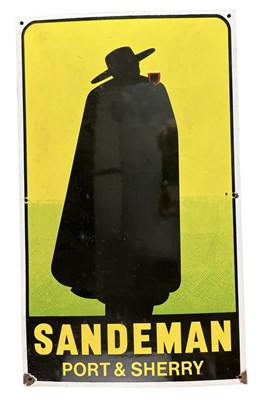 Lot 21 - SANDEMAN - POINT OF SALE ENAMEL ADVERTISING SIGN