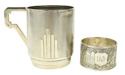 Lot 60 - 20TH CENTURY HALLMARKED SILVER CHRISTENING CUP
