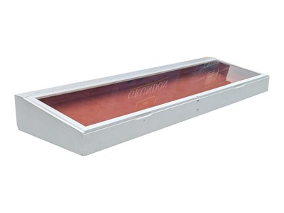 Lot 1023 - LARGE VINTAGE 20TH CENTURY PAINTED HABERDHASERY DISPLAY CABINET