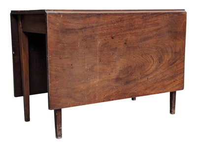 Lot 1028 - 19TH CENTURY GEORGE III MAHOGANY DROP LEAF DINING TABLE