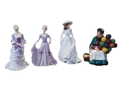 Lot 96 - COLLECTION OF FOUR LATE 20TH CENTURY PORCELAIN FIGURES