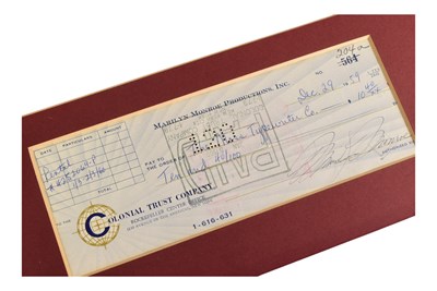 Lot 250 - HOLLYWOOD - MARILYN MONROE (D.1962) - SIGNED CHEQUE