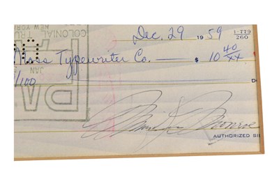 Lot 250 - HOLLYWOOD - MARILYN MONROE (D.1962) - SIGNED CHEQUE