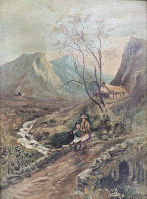 Lot 99 - H.M BARNETT (IRISH) - 1908 OIL ON CANVAS LANDSCAPE PAINTING