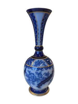 Lot 72 - JAMES MACINTYRE - LATE 19TH CENTURY CERAMIC AURELIAN WARE BLUE AND WHITE VASE