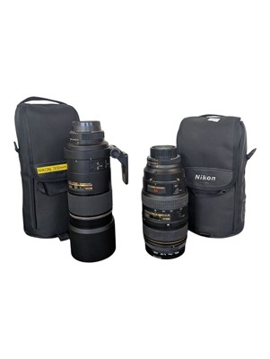 Lot 274 - NIKON - TWO 1990S AF-S NIKKOR AUTOFOCUS LENSES IN SOFT CARRY CASES