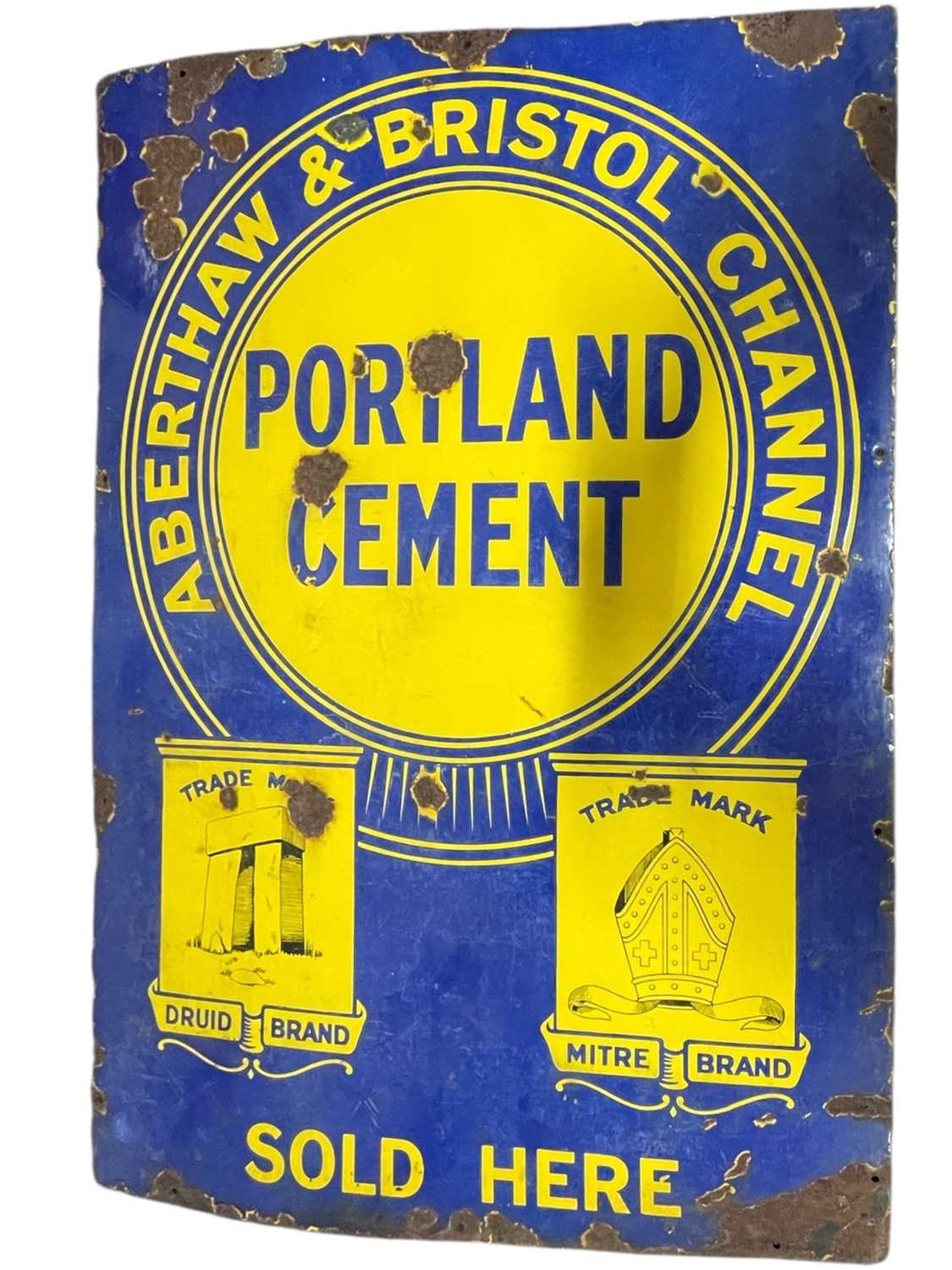 Lot 50 - PORTLAND CEMENT - VINTAGE ENAMEL ADVERTISING SIGN