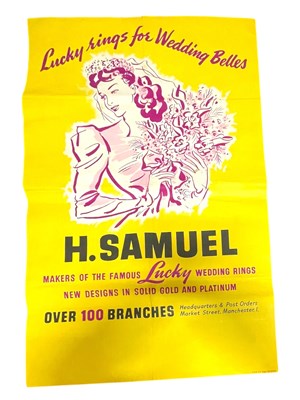 Lot 38 - H SAMUEL - MID CENTURY SHOP DISPLAY ADVERTISING POSTER