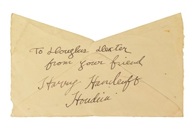 Lot 248 - MAGIC - HARRY HOUDINI (D.1926) - AUTOGRAPH TO HIS FRIEND DOUGLAS DEXTER
