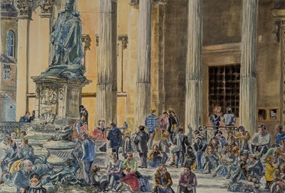 Lot 82 - MAUREEN GLYNN - WATERCOLOUR PAINTING SCENE