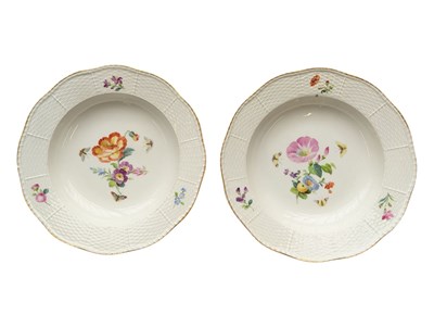Lot 79 - KPM BERLIN - TWO 19TH CENTURY PORCELAIN HAND PAINTED SOUP DISHES