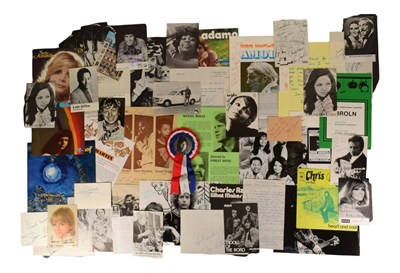 Lot 255 - MUSIC - LARGE ALBUM OF C1960S / 1970S MUSIC AUTOGRAPHS