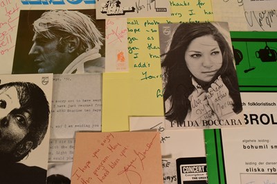 Lot 255 - MUSIC - LARGE ALBUM OF C1960S / 1970S MUSIC AUTOGRAPHS