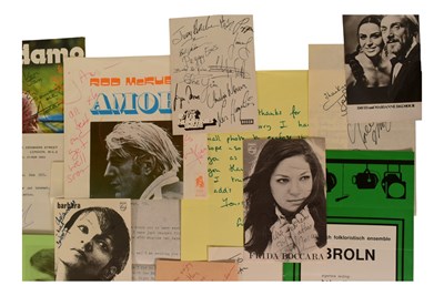 Lot 255 - MUSIC - LARGE ALBUM OF C1960S / 1970S MUSIC AUTOGRAPHS