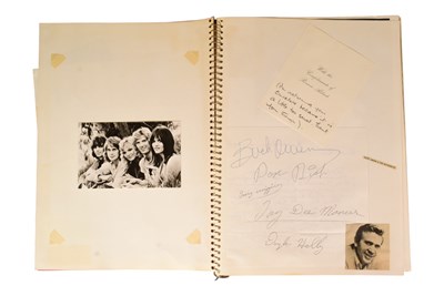 Lot 255 - MUSIC - LARGE ALBUM OF C1960S / 1970S MUSIC AUTOGRAPHS