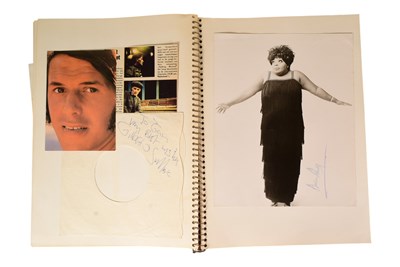 Lot 255 - MUSIC - LARGE ALBUM OF C1960S / 1970S MUSIC AUTOGRAPHS