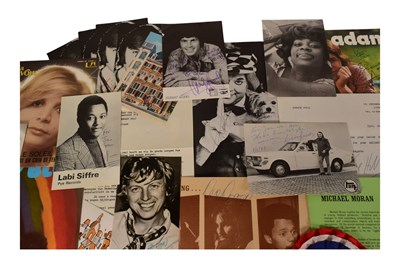 Lot 255 - MUSIC - LARGE ALBUM OF C1960S / 1970S MUSIC AUTOGRAPHS