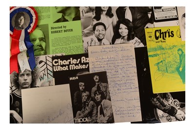 Lot 255 - MUSIC - LARGE ALBUM OF C1960S / 1970S MUSIC AUTOGRAPHS