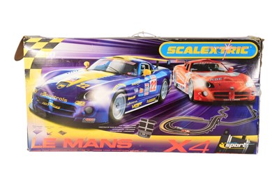 Lot 375 - SCALEXTRIC - HORNBY LE MANS X4 SLOT CAR RACING SET