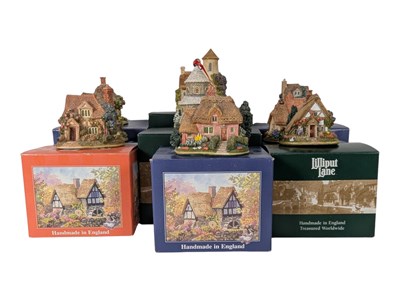 Lot 286 - LILLIPUT LANE - COLLECTION OF BOXED COTTAGE RESIN SCULPTURES