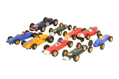 Lot 120 - SCALEXTRIC - VINTAGE SLOT CAR RACING CARS OF F1 INTEREST