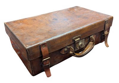 Lot 423 - ARMY & NAVY CO-OPERATIVE - LEATHER TRAVEL SUITCASE