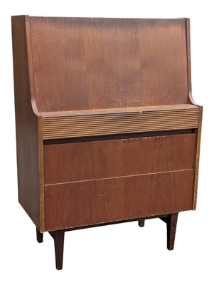 Lot 813 - ELLIOTTS OF NEWBURY - MID CENTURY TEAK WOOD WRITING BUREAU DESK