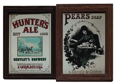 Lot 174 - TWO VINTAGE PUB ADVERTISING POINT OF SALE MIRRORS