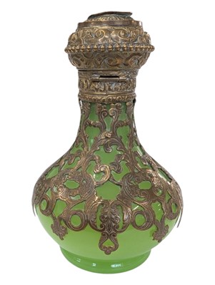Lot 85 - MID 19TH CENTURY FRENCH PALAIS ROYAL URANIUM GLASS SCENT BOTTLE