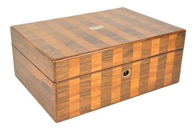 Lot 287 - 19TH CENTURY VICTORIAN MARQUETRY INLAID WOODEN JEWELLERY BOX