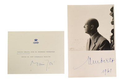 Lot 267 - ROYALTY - KING UMBERTO II OF ITALY (D,1983) - AUTOGRAPHED PHOTO
