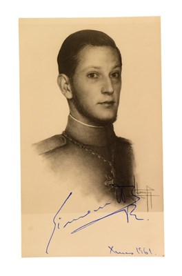 Lot 274 - ROYALTY - SIMEON II TSAR OF BULGARIA - AUTOGRAPHED PHOTOGRAPH