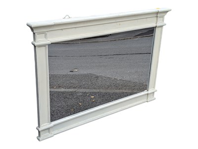 Lot 973 - POMAX HOME COLLECTION - MODERN WHITE PAINTED WALL MIRROR