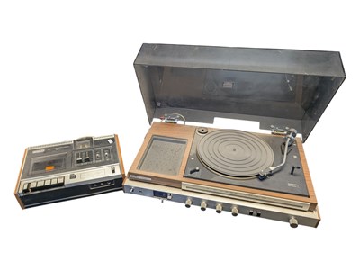 Lot 419 - 1970S VINTAGE SONY MUSIC SYSTEM TURNTABLE WITH SONY STEREO CASSETTE RECORDER