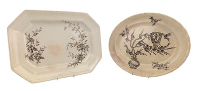 Lot 105 - 19TH CENTURY VICTORIAN DAVENPORT PLATTER & A K & CO PLATE