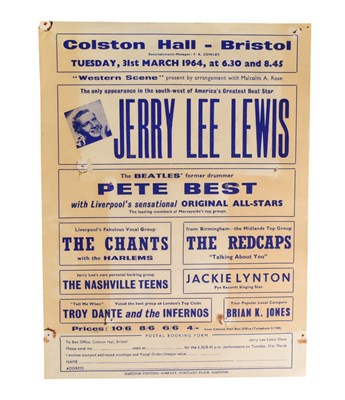 Lot 287 - BEATLES INTEREST - COLSTON HALL, BRISTOL - ORIGINAL 1964 HANDBILL / FLYER