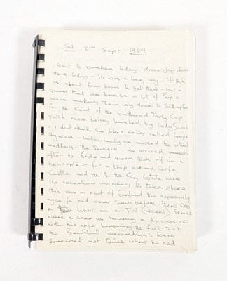 Lot 300 - ONLY FOOLS & HORSES - THE JOLLY BOYS' OUTING - PAUL BARBER'S SCRIPT